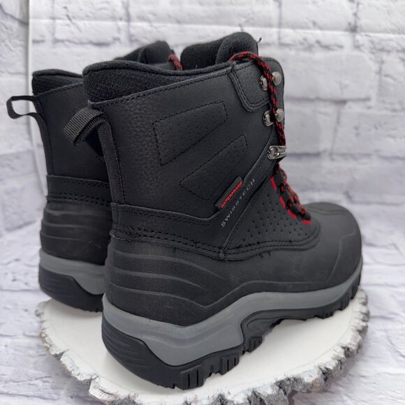 Swiss Tech Mens 3M 200g Thinsulate Waterproof Insulated Boots Size 8 Black - Picture 7 of 10